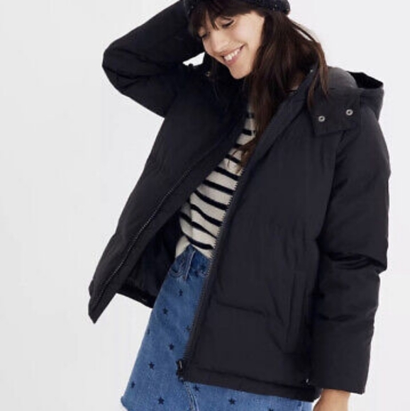 Madewell Jackets & Blazers - Madewell Down Filled Cozy Puffer Jacket Size Medium Black Womens